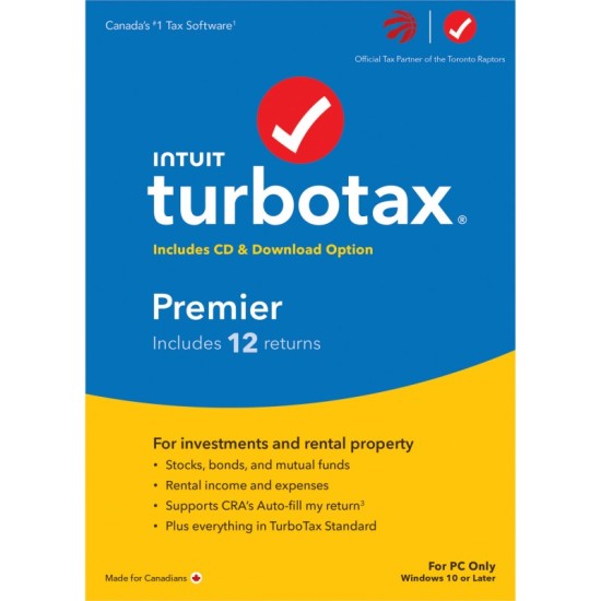TurboTax Premier 2022 - Tax Preparation Software [PC Download]